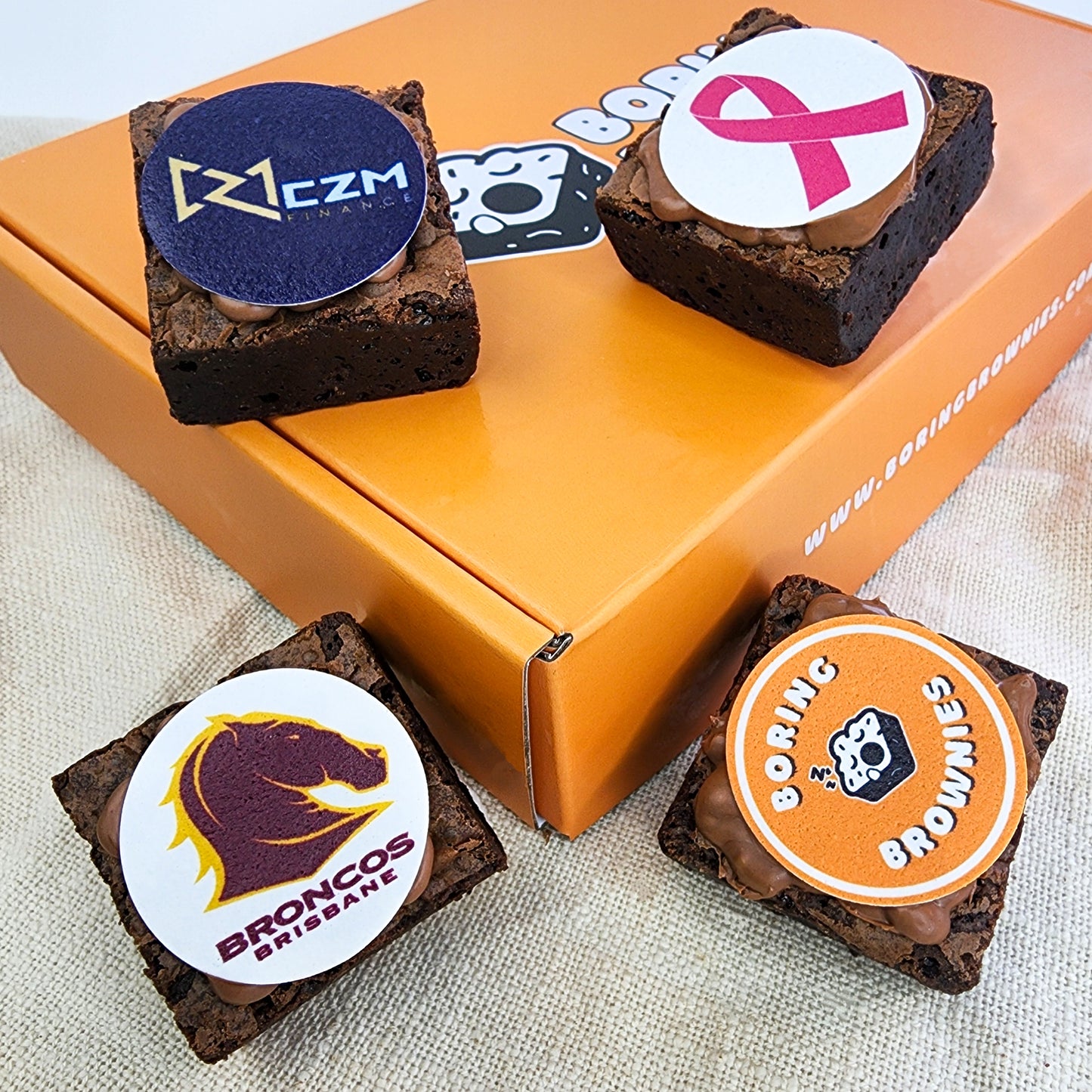 CORPORATE LOGO / EDIBLE PHOTO IMAGE BROWNIES
