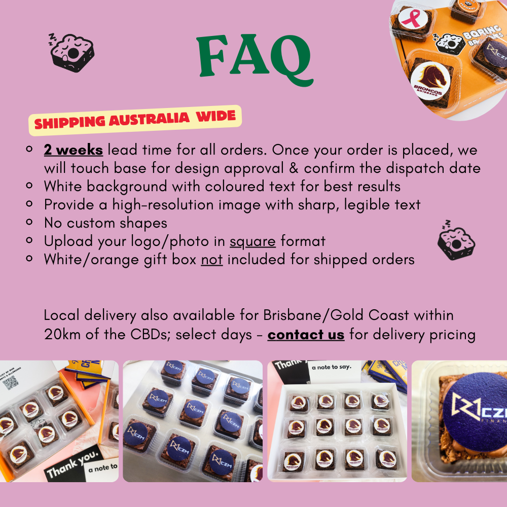 CORPORATE LOGO / EDIBLE PHOTO IMAGE BROWNIES