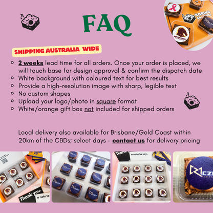 CORPORATE LOGO / EDIBLE PHOTO IMAGE BROWNIES